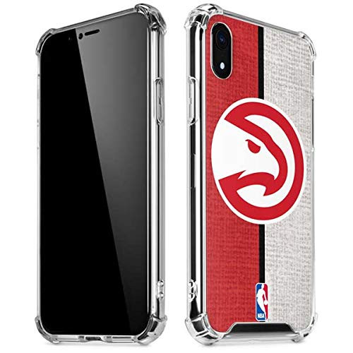 Skinit Clear Phone Case Compatible with iPhone XR - Officially Licensed NBA Atlanta Hawks Canvas Design