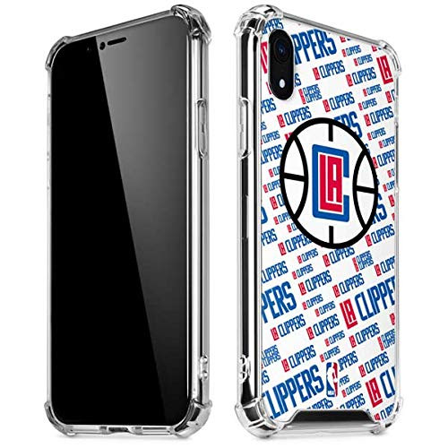 Skinit Clear Phone Case Compatible with iPhone XR - Officially Licensed NBA Los Angeles Clippers Blast Text Design