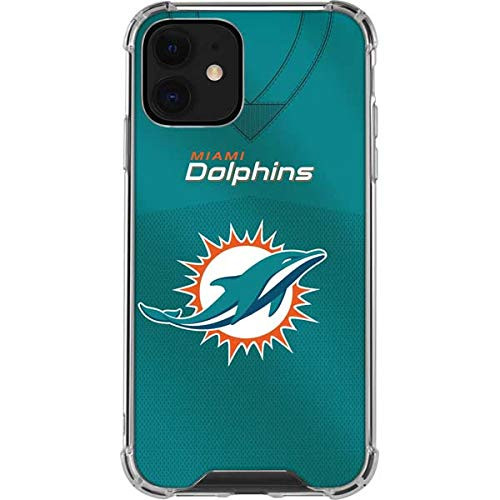Skinit Clear Phone Case Compatible with iPhone 12 Mini - Officially Licensed NFL Miami Dolphins Team Jersey Design