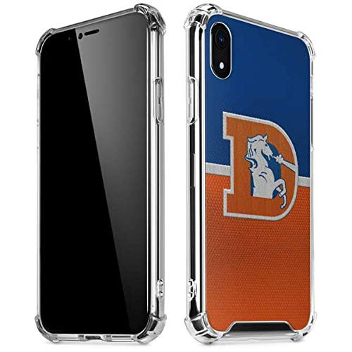 Skinit Clear Phone Case Compatible with iPhone XR - Officially Licensed NFL Denver Broncos Vintage Design