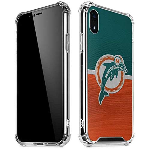 Skinit Clear Phone Case Compatible with iPhone XR - Officially Licensed NFL Miami Dolphins Vintage Design