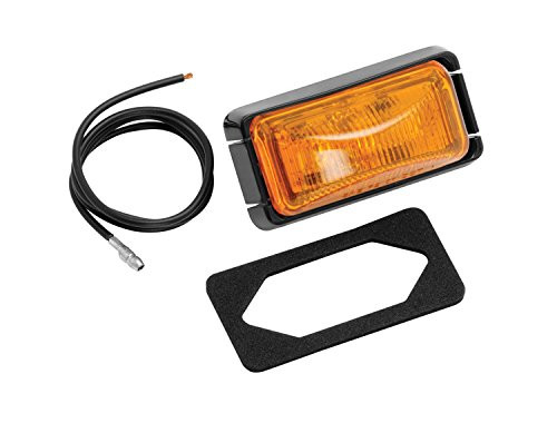 Bargman 41-37-032 Clearance/Side Marker Light (Waterproof Rectangular with Black Base - Amber)