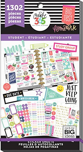 Me & My Big Ideas the Happy Planner Value Pack Stickers, Fri Yay Student