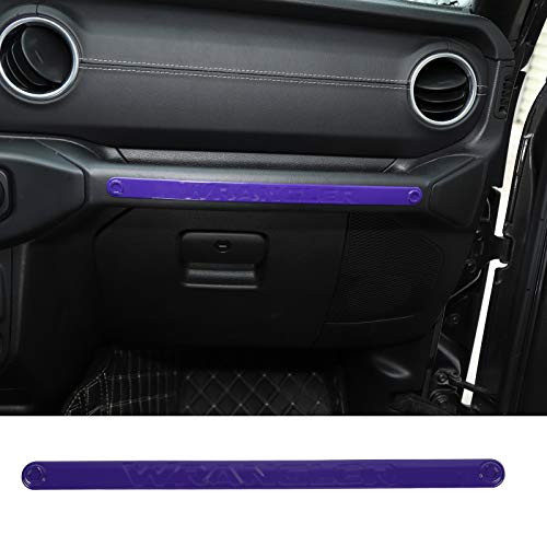 RT-TCZ Handle Trim Cover Passenger Co Pilot Handle Trim Cover Interior Decoration ABS Accessories for Jeep Wrangler 2018-2021 UP JL JLU Purple