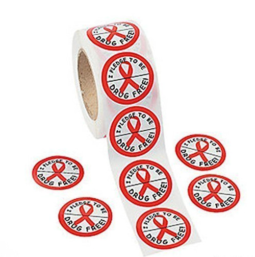 Red Ribbon Week/Drug Free Roll Stickers (500 CT) by FX Red Ribbon Week/Drug Free Roll Stickers (500 CT) by FX