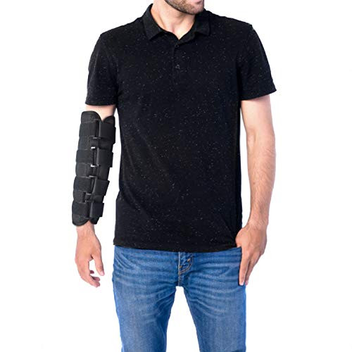 Elbow Brace Splint Adult Arm Elbow Immobilizer Adjustable Elbow Support Night Splint for Tendonitis Cubital Tunnel Syndrome Ulnar Nerve Entrapment Sleep Restraints Wrap for Men Large