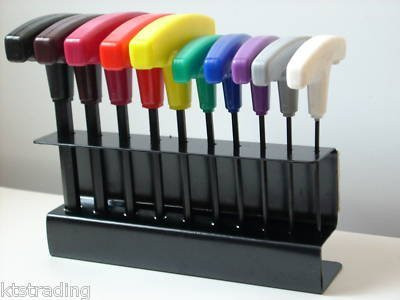 Metric- 10 Pc T-Handle Hex Key Wrench Set