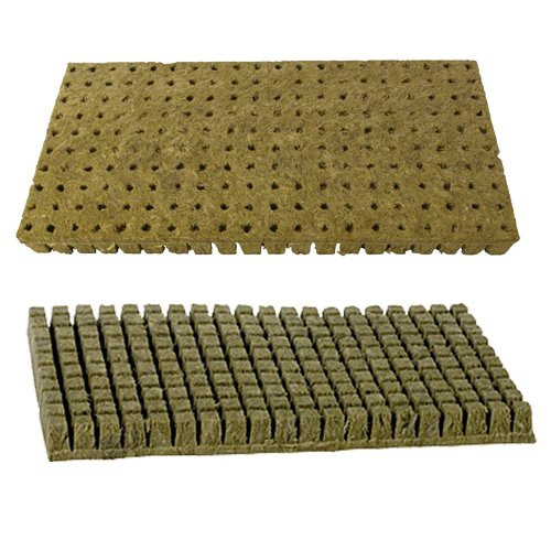 Grodan A-OK 1 inchx1 inch Sheet of 200 Rockwool   Stonewool Starter Cubes for Cuttings Cloning Plant Propagation and Seed Starting