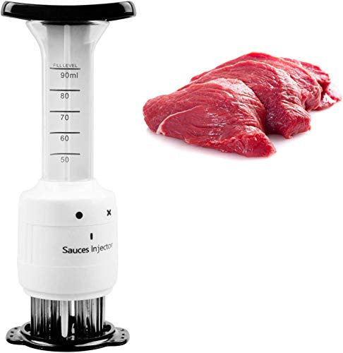 Meat Tenderizer Needle 2 in 1 Needle Meat Tenderizer Sauces Injector 3 Oz Marinade Flavor Syringe Kitchen Accessories