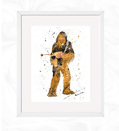 Chewbacca Prints Star Wars Watercolor Nursery Wall Poster Holiday Gift Kids and Children Artworks Digital Illustration Art