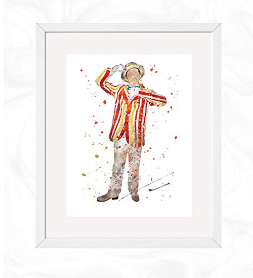 Bert Prints Mary Poppins Disney Watercolor Nursery Wall Poster Holiday Gift Kids and Children Artworks Digital Illustration Art