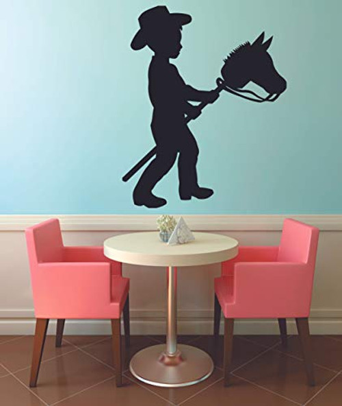 Cowboy on Stick Horse Animals Wall Sticker Vinyl Wall Art Decal for Girls Boys Baby Kid Bedroom Nursery Daycare Kindergarten Cartoon Fun Home Decor Stickers Wall Art Vinyl Decoration Size  20x13 inch Cowboy on Stick Horse Animals Wall Sticker Vinyl Wall Art Decal for Girls Boys Baby Kid Bedroom Nursery Daycare Kindergarten Cartoon Fun Home Decor Stickers Wall Art Vinyl Decoration Size  20x13 inch