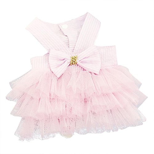 Howstar Pet Dress Cute Halter Bowknot Tutu Dresses for Dog Puppy Lace Skirt Princess Dress S Pink Howstar Pet Dress Cute Halter Bowknot Tutu Dresses for Dog Puppy Lace Skirt Princess Dress S Pink