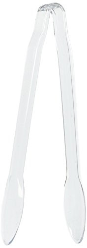 Amscan Party Ready Reusable Plastic Salad Tongs Serveware, Clear, 12"