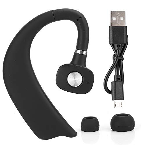 Earphones Waterproof Wireless Headphones Bluetooth in-Ear Earphones Stereo Monaural Ear Hook Earbuds Black