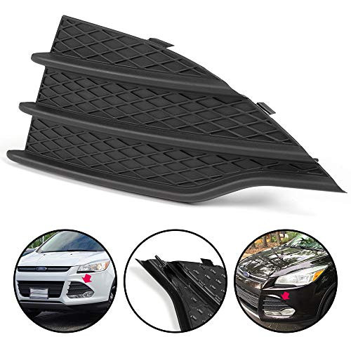 Replacement for Ford Escape 2013 2014 2015 2016 Left Driver Side Front Lower Bumper Grill Cover Grille Insert Satin Black FO1038124 CJ5Z-17E811-AA  American Version