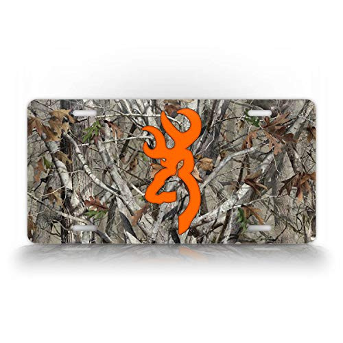 SignsAndTagsOnline Deer Head Silhouette License Plate Custom Color Antlers Buck Auto Tag