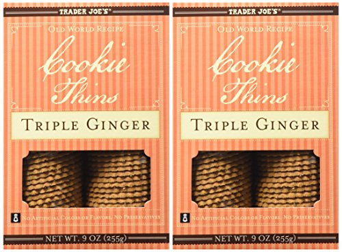 Trader Joes Cookie Thins Triple Ginger  Pack of 2