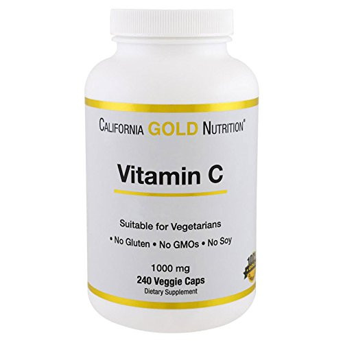 California Gold Nutrition Gold C Vitamin C 1000 mg 240 Veggie Capsules