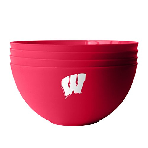 NCAA Wisconsin Badgers Plastic Bowls 4-Pack