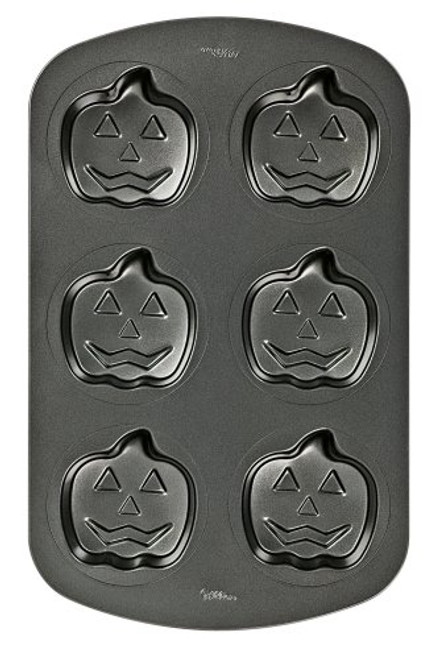 Wilton 2105-1541 Mini Non-Stick Cake Pan-6 Cavity Jack-O-Lantern Wilton 2105-1541 Mini Non-Stick Cake Pan-6 Cavity Jack-O-Lantern