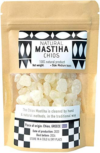 Chios Mastiha Tears Gum Greek 100 percent Natural Mastic Packs From Mastic Growers  40gr Medium Tears