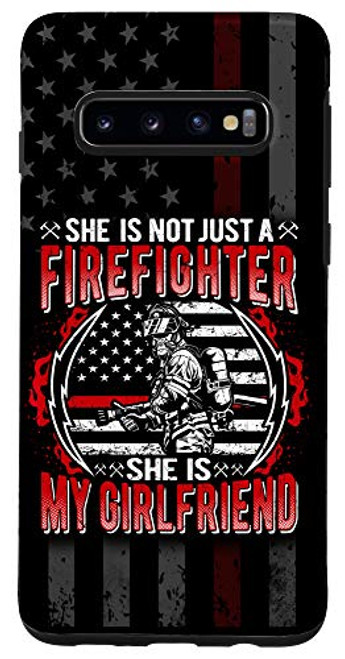 Galaxy S10 My Girlfriend Is A Firefighter Thin Red Line Fire Boyfriend Case Galaxy S10 My Girlfriend Is A Firefighter Thin Red Line Fire Boyfriend Case