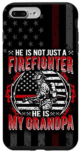 iPhone 7 Plus 8 Plus My Grandpa Is Firefighter Thin Red Line Flag Fire Grandchild Case