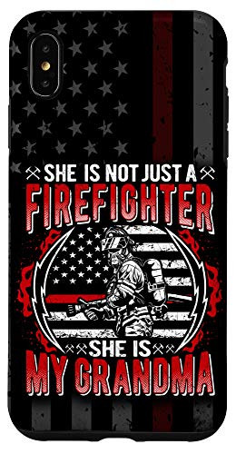 iPhone XS Max My Grandma Is Firefighter Thin Red Line Flag Fire Grandchild Case