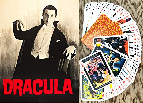 FlonzGift Vampires Playing Cards  Poker Deck 54 Cards All Different  Vintage Trash Horror Movie Poster Dracula Nosferatu