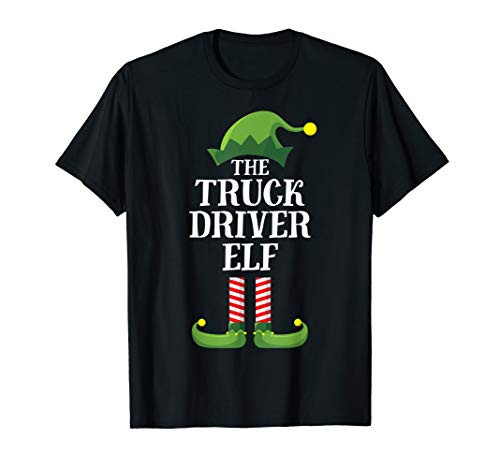 Truck Driver Elf Matching Family Group Christmas Party PJ T-Shirt