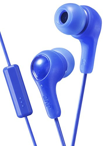 JVC HAFX7MA GUMY Inner Ear Headphones with Remote and Microphone - Blue