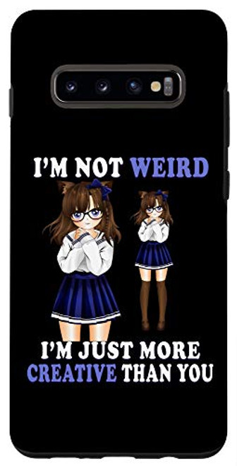 Galaxy S10plus Im Not Weird Im Just More Creative Than You Cat Ear Girl Case Galaxy S10plus Im Not Weird Im Just More Creative Than You Cat Ear Girl Case