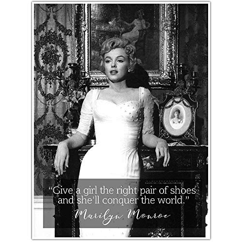 Marilyn Monroe Conquer the World Quote Wall Art Poster