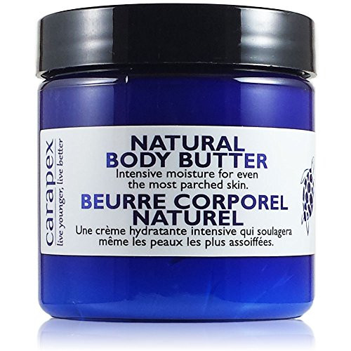 Carapex Natural Body Butter Heavy Duty Hand Cream Intensive for Extremely Dry Skin Super Dry Hands Cracks Chapped Hands Unscented Paraben Free 4oz