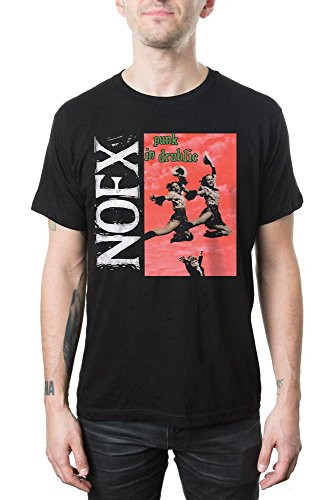 T-Surt NOFX Mens PId Punk In Drublic Album Cover T-ShirtBlackX-Large
