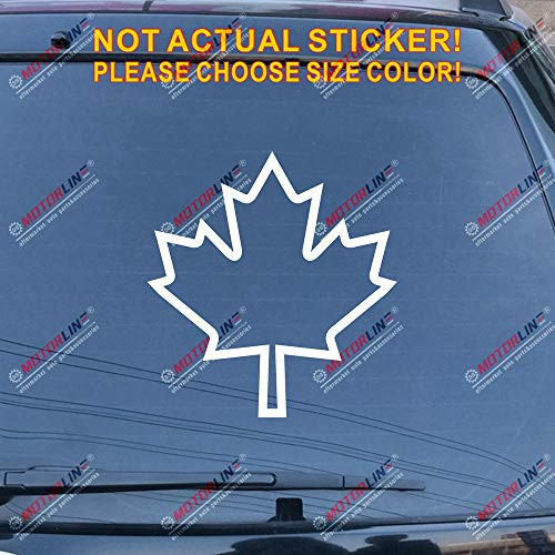 Maple Leaf Decal Sticker Canada Canadian Car Vinyl Pick Size Color no bkgrd b  White 22  55.9cm
