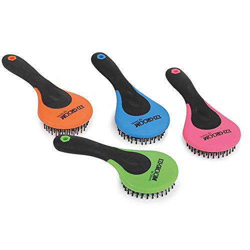 SHIRES EQUESTRIAN Shires Ezi-Groom Grip Mane  and  Tail Brush  Bright Blue