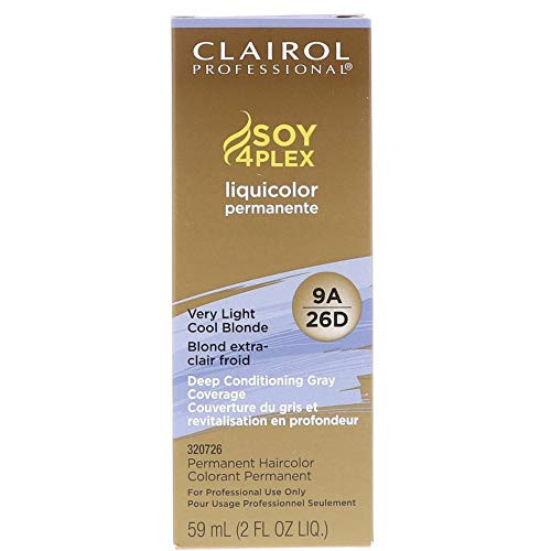 Clairol Professional Liquicolor 9A 26D Very Light Cool Blonde 2 oz  Pack of 3