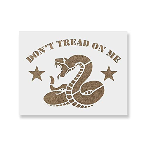 Dont Tread on Me Gadsden Flag Stencil - Reusable Stencils for Painting - Create DIY Dont Tread on Me Gadsden Flag Crafts and Decor