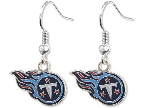 Aminco International NFL-ER-015-05 Logo Dangler Earrings - Tennessee Titans