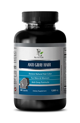 Gray Hair Reversal - Anti Gray Hair Natural Complex 1200mg - Nettle Root Extract - 1 Bottle 60 Capsules