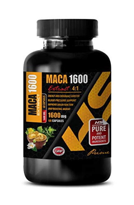 Men Supplements Testosterone - Mood probiotics for Men - MACA 1600MG Extract 41 - maca Root Supplement for Men - 1 Bottle 60 Capsules