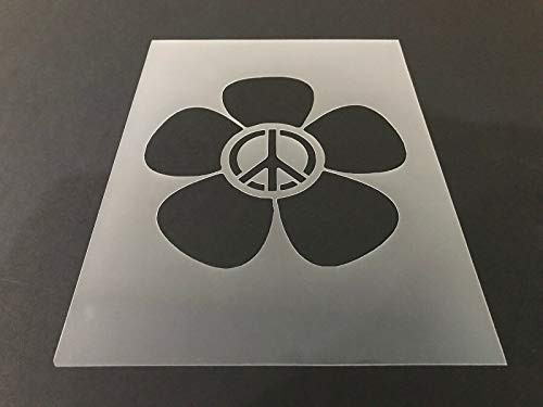 Custom Stencil Peace Sign 5 7mm Thick Peace Love Hippie 7 x 9 inches Sheet Airbrushing Supplies
