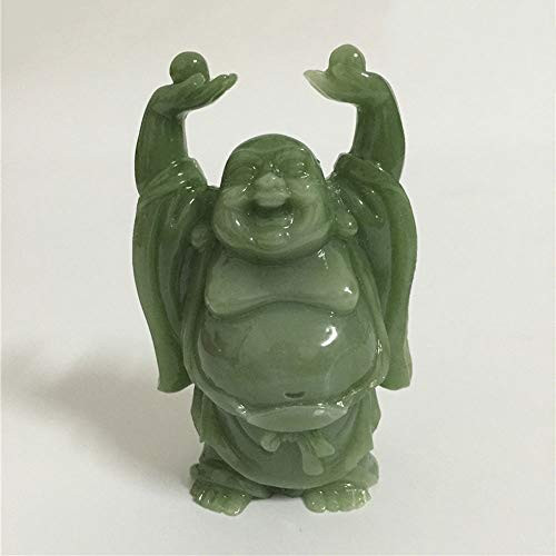 QWERWEFR Chinese Happy Maitreya Buddha Statue Sculpture Man-Made Jade Stone Home Garden Decoration Lucky Laughing Buddha Statues Figurine QWERWEFR Chinese Happy Maitreya Buddha Statue Sculpture Man-Made Jade Stone Home Garden Decoration Lucky Laughing Buddha Statues Figurine