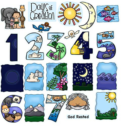 Days of Creation 23 PRECUT Felt Figure for Bible Felt Flannel Board Stories Story Set Plus Lesson Guide and Coloring Pages Days of Creation 23 PRECUT Felt Figure for Bible Felt Flannel Board Stories Story Set Plus Lesson Guide and Coloring Pages