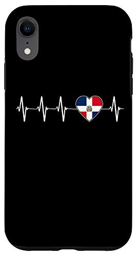 iPhone XR Dominican Heartbeat I Love The Dominican Republic Flag Gift Case