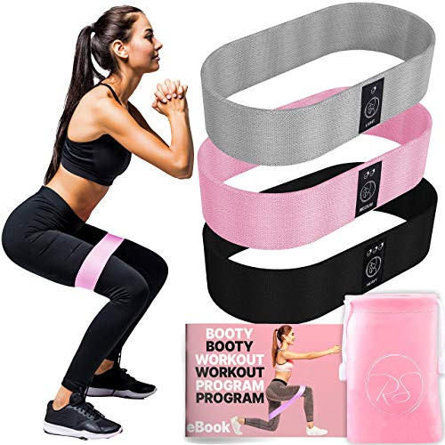 Booty Bands for Exercise - Workout Bands Resistance for Women Set of 3 Glute Resistance Bands for Legs Fabric Booty Bands for Working Out Hip Bands Leg Bands