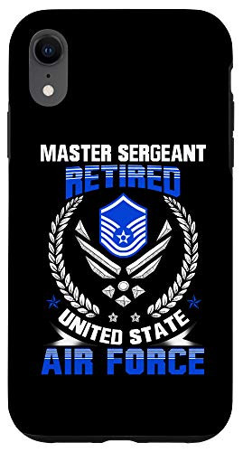 iPhone XR Master Sergeant Retired United State Air Force Veteran Gift Case