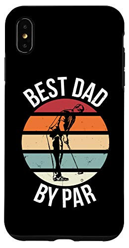 iPhone XS Max Funny Golf Best Dad By Par Golfing Father Hole in One Driver Case